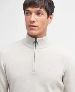 Barbour - BARBOUR COTTON HALF ZIP KNITTED JUMPER