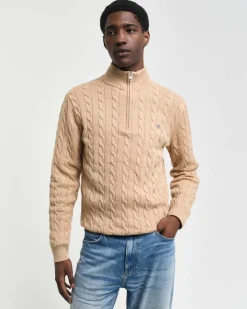 GANT - COTTON CABLE HALF ZIP