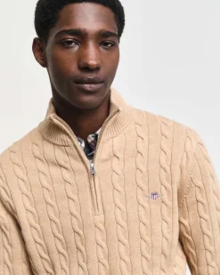 GANT - COTTON CABLE HALF ZIP