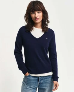 GANT - EXTRAFINE LAMBWOOL V-NECK