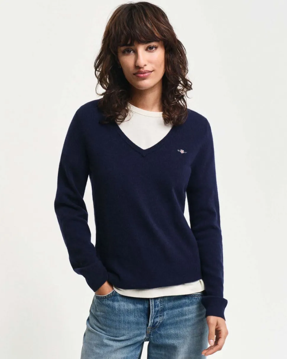 GANT - EXTRAFINE LAMBWOOL V-NECK