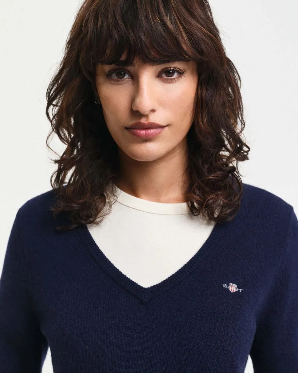 GANT - EXTRAFINE LAMBWOOL V-NECK