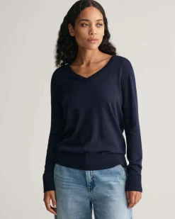 GANT - FINE KNIT V-NECK