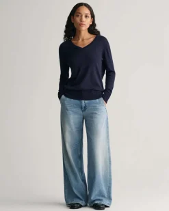 GANT - FINE KNIT V-NECK