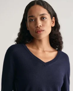 GANT - FINE KNIT V-NECK