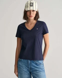 GANT - REG SHIELD SS V-NECK