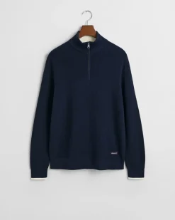 GANT - RIBBED COTTON HALF ZIP