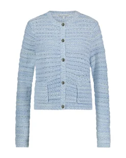 RED BUTTON DANELLE MELANGE CARDIGAN