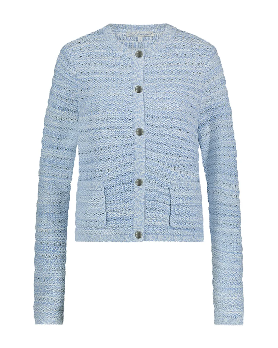 RED BUTTON DANELLE MELANGE CARDIGAN