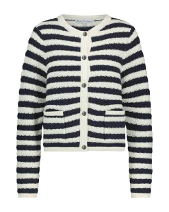 RED BUTTON DANELLE STRIPE CARDIGAN
