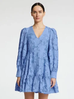 SELECTED FEMME - SLF CALLI-SADIE LS SHORT V-NECK DRESS