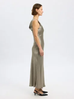 SELECTED FEMME - SLF SELENE SL COWL BACK MIDI DRESS