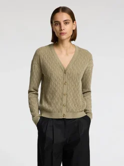 - SLF AGNY LS KNIT STRUCTURE CARDIGAN