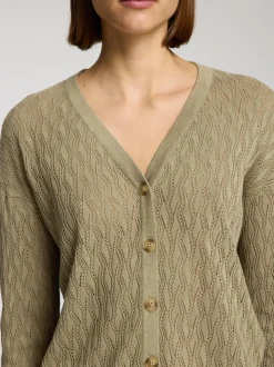 - SLF AGNY LS KNIT STRUCTURE CARDIGAN