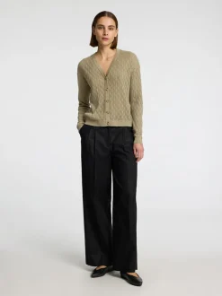 - SLF AGNY LS KNIT STRUCTURE CARDIGAN