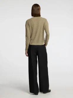 - SLF AGNY LS KNIT STRUCTURE CARDIGAN