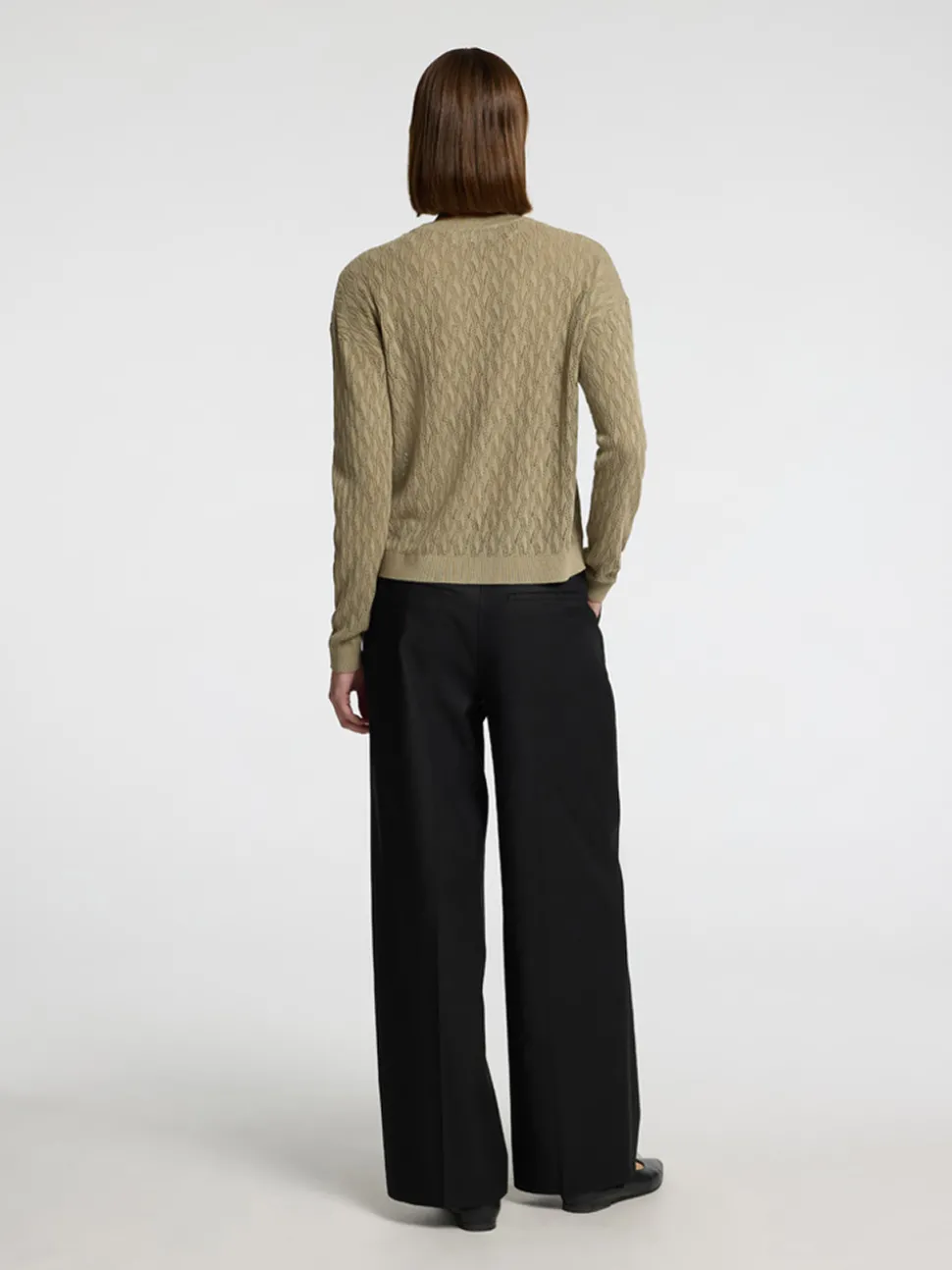 - SLF AGNY LS KNIT STRUCTURE CARDIGAN